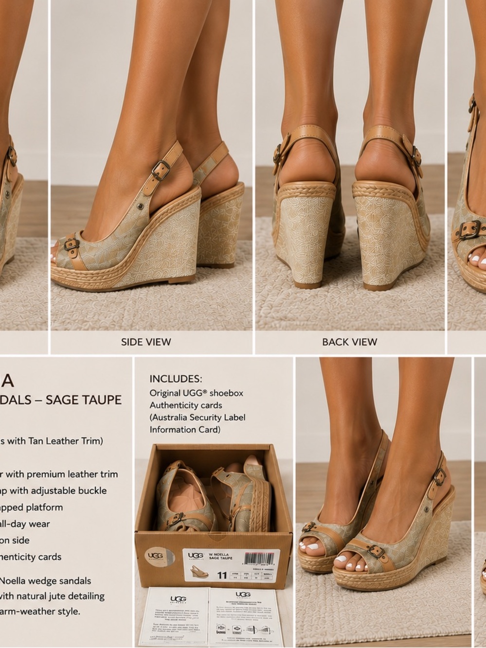 UGG Australia W Noella Wedge Sandals – Women’s